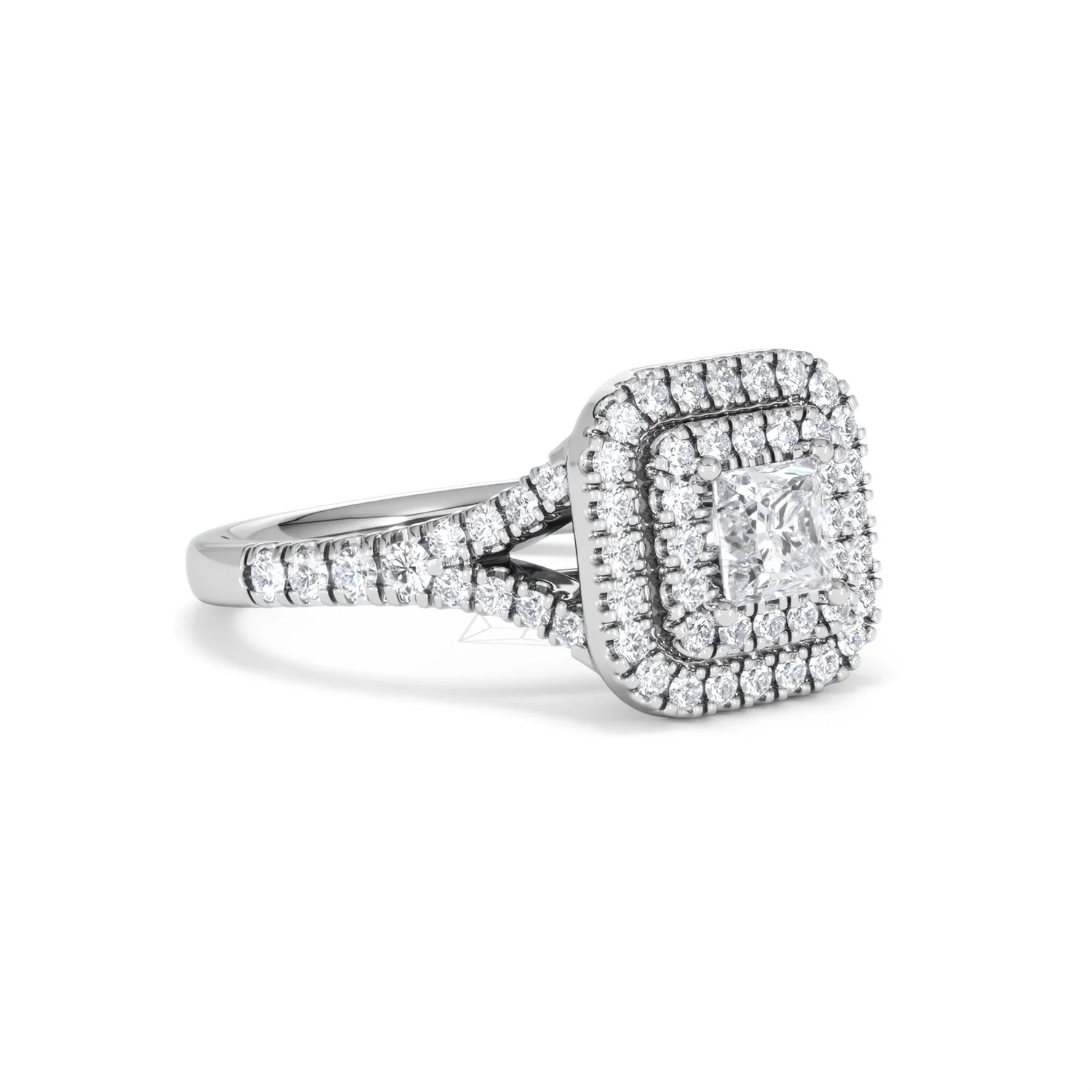 Cleopatra Lab Diamond Halo Engagement Ring in Platinum 1.20ct F/VS1 - Image 19