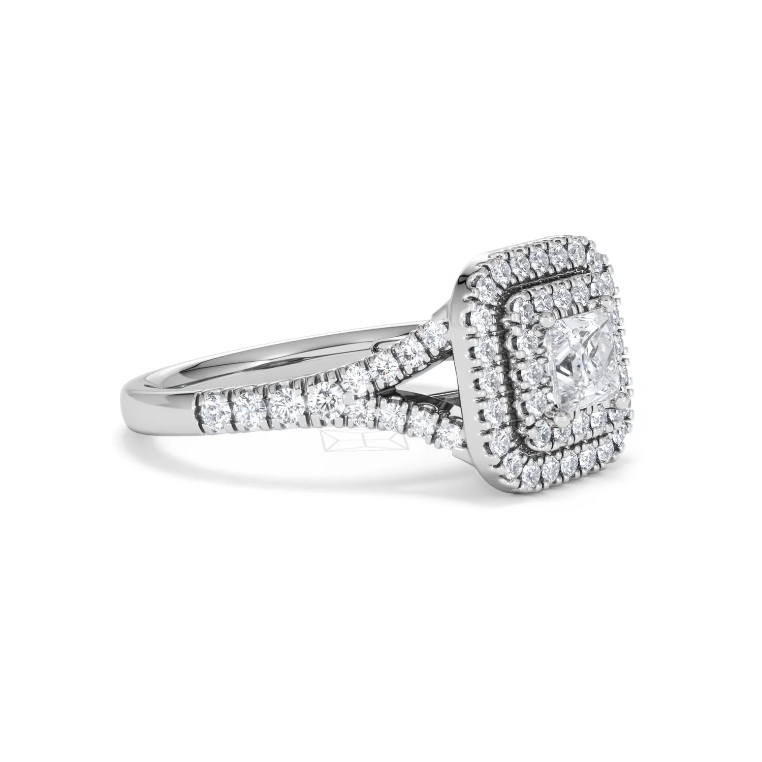 Cleopatra Lab Diamond Halo Engagement Ring in Platinum 1.20ct F/VS1 - Image 22