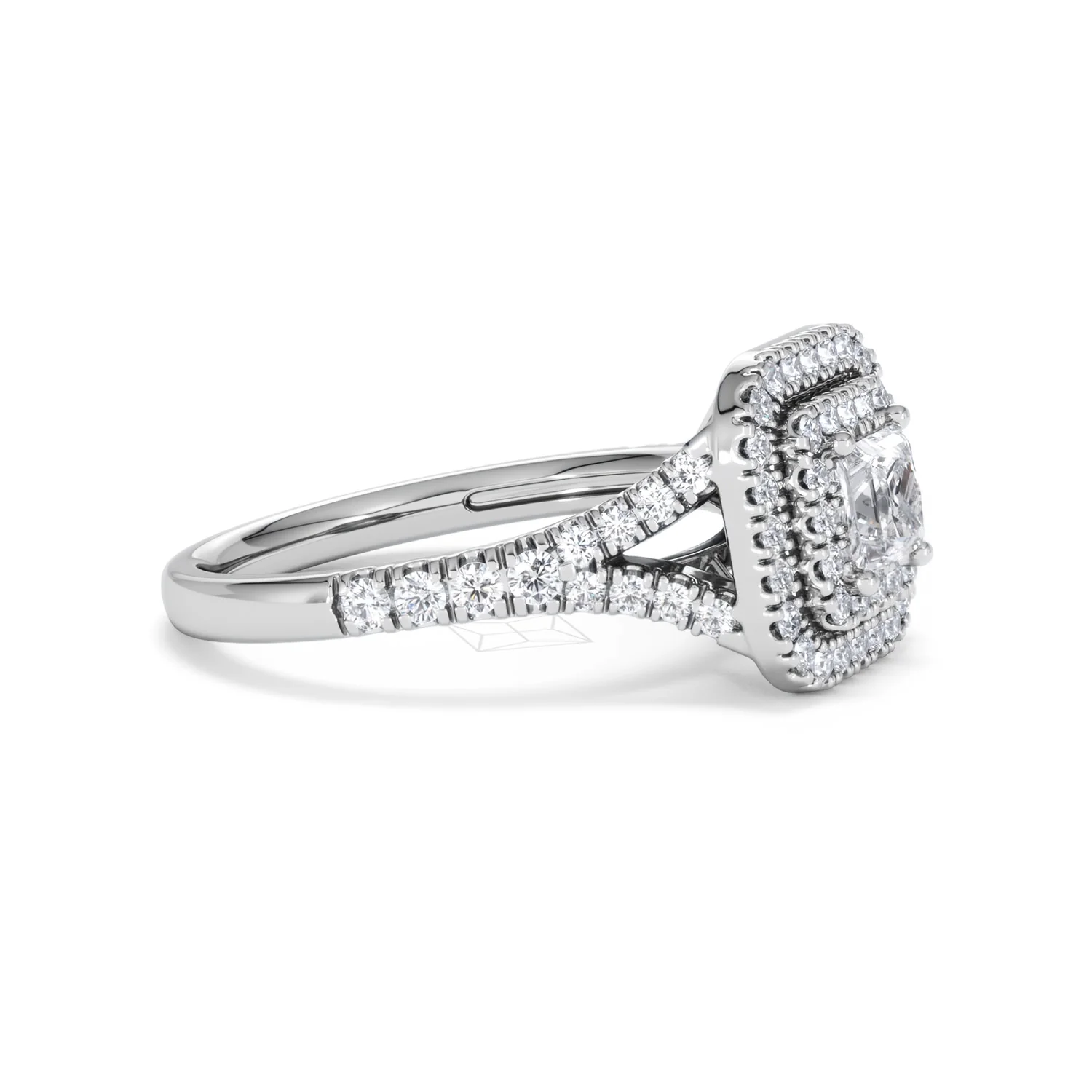 Cleopatra Lab Diamond Halo Engagement Ring in Platinum 1.20ct F/VS1 - Image 25