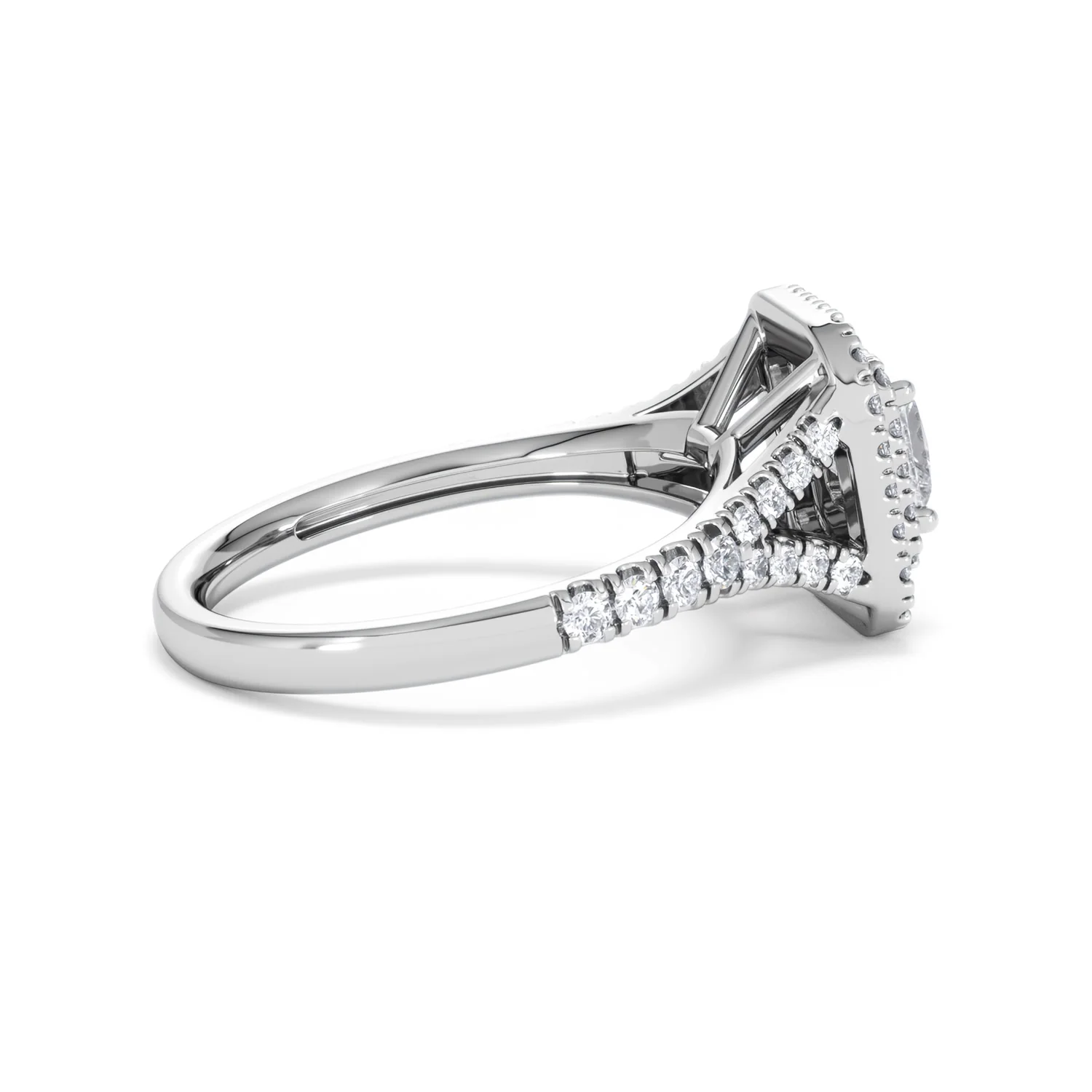 Cleopatra Lab Diamond Halo Engagement Ring in Platinum 1.20ct F/VS1 - Image 34