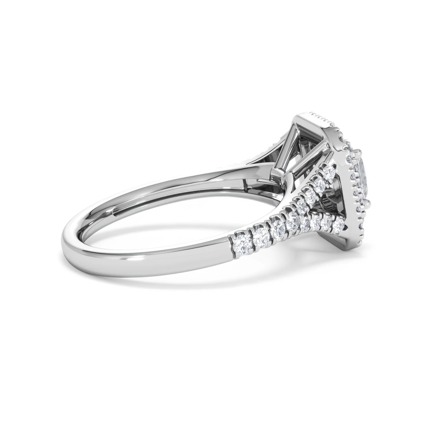 Cleopatra Lab Diamond Halo Engagement Ring in Platinum 1.20ct F/VS1 - Image 35