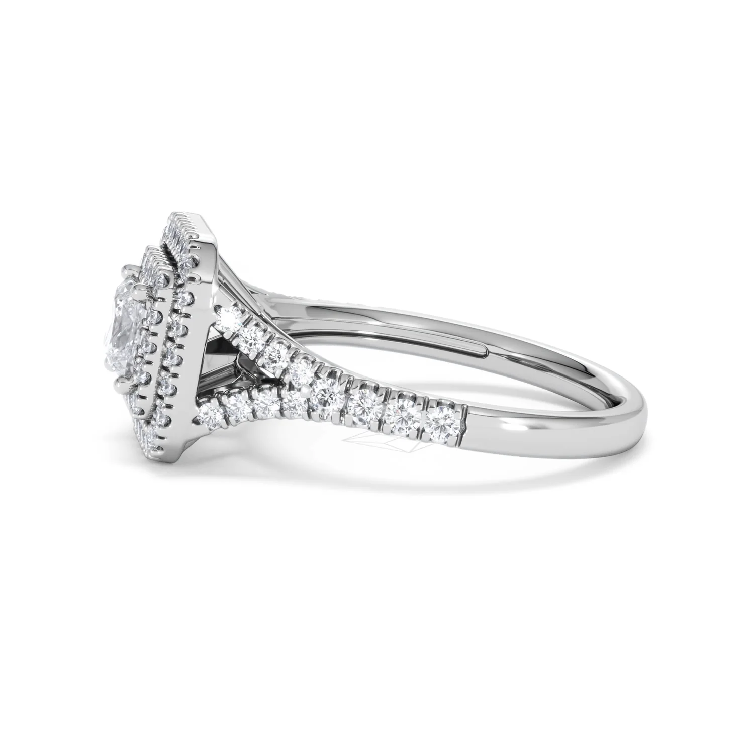 Cleopatra Lab Diamond Halo Engagement Ring in Platinum 1.20ct F/VS1 - Image 73