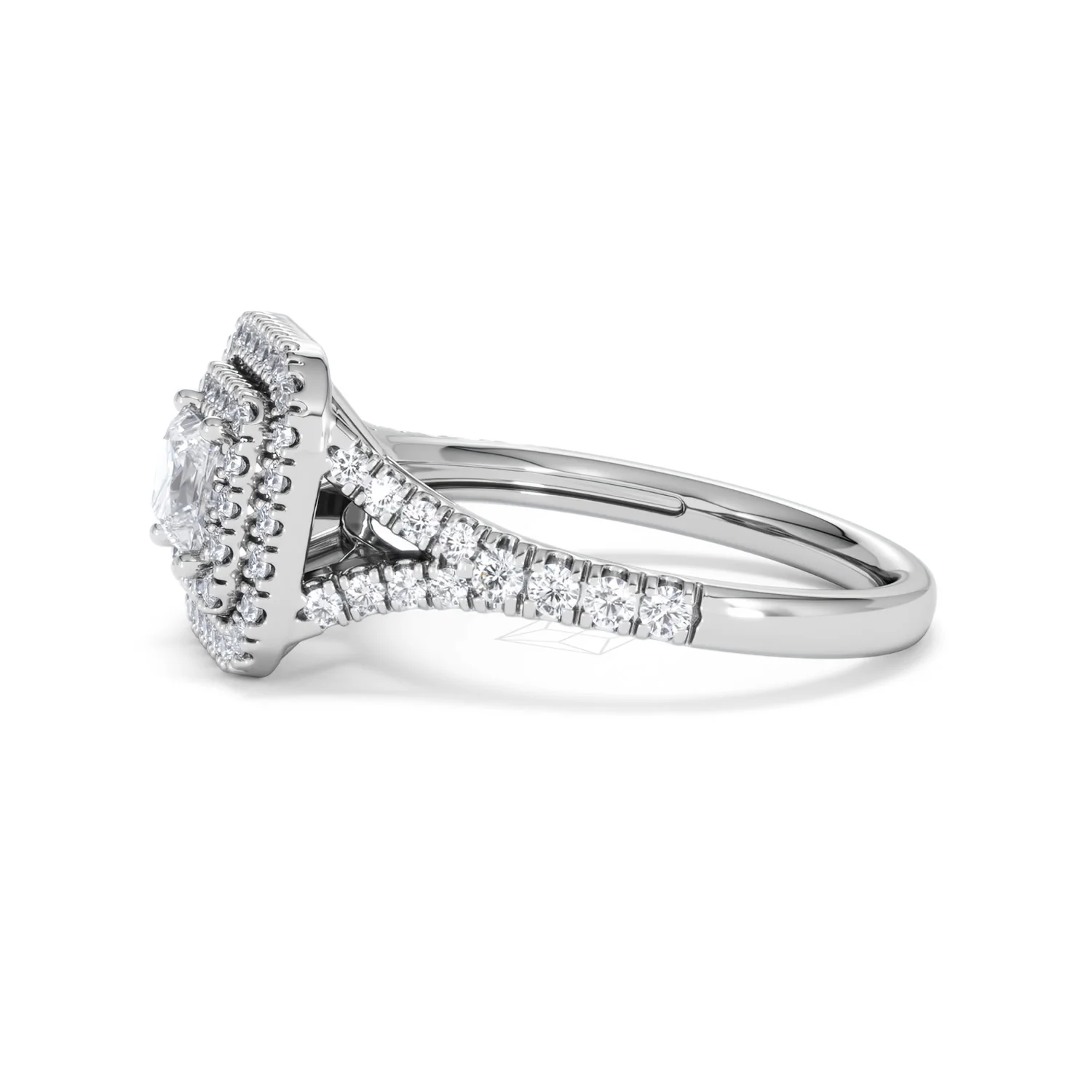 Cleopatra Lab Diamond Halo Engagement Ring in Platinum 1.20ct F/VS1 - Image 74