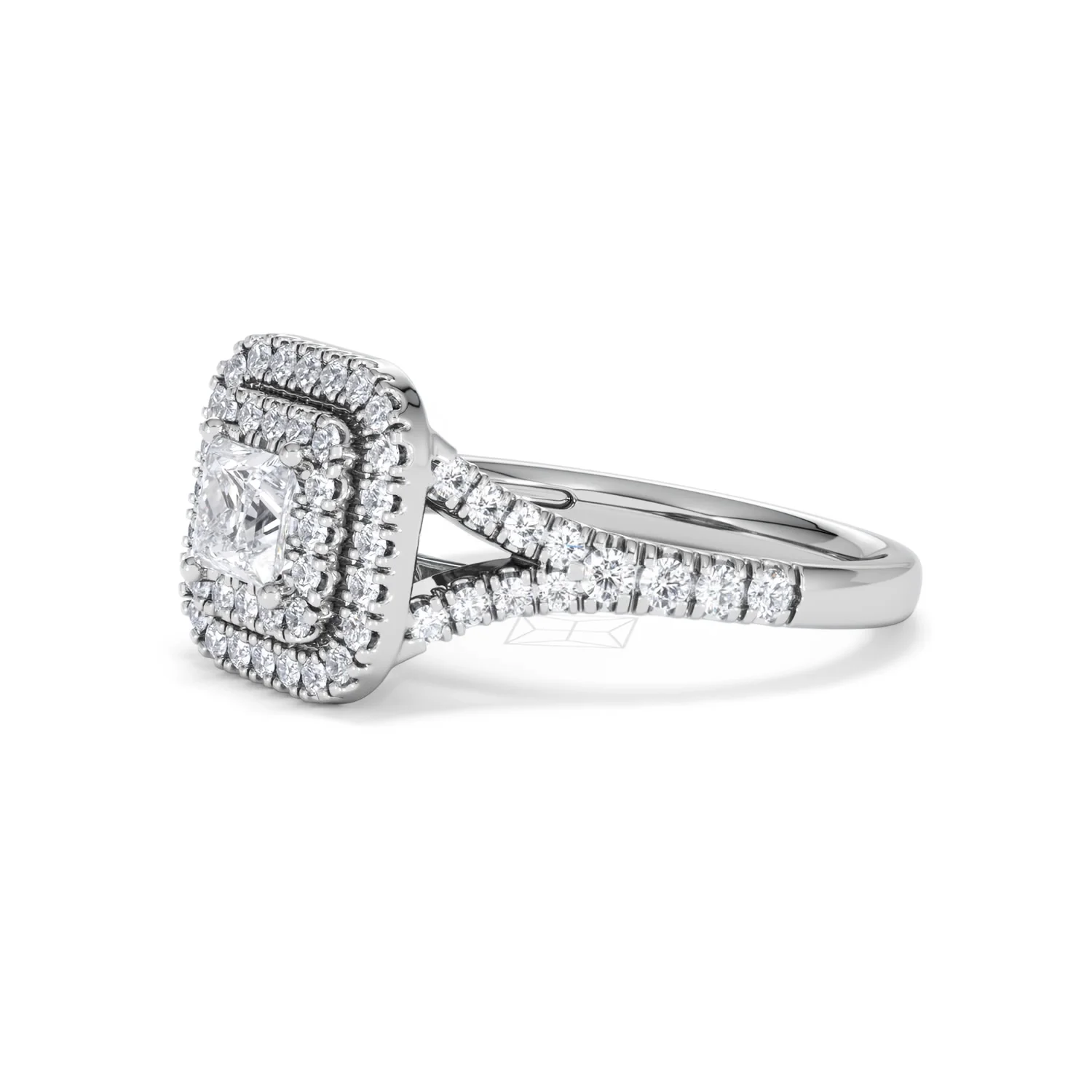 Cleopatra Lab Diamond Halo Engagement Ring in Platinum 1.20ct F/VS1 - Image 79