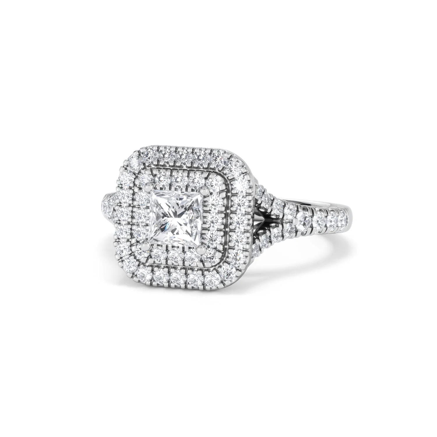 Cleopatra Lab Diamond Halo Engagement Ring in Platinum 1.20ct F/VS1 - Image 87