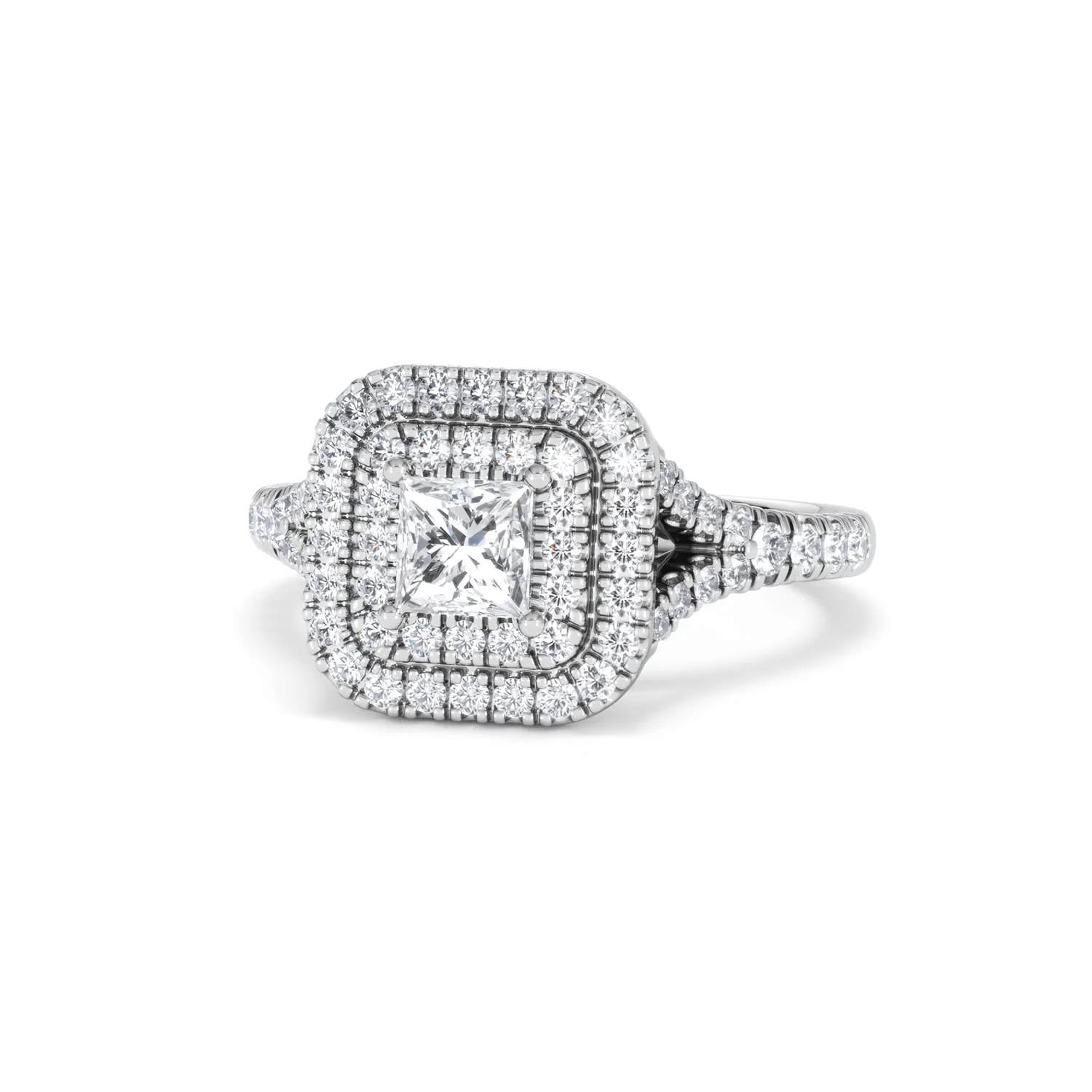 Cleopatra Lab Diamond Halo Engagement Ring in Platinum 1.20ct F/VS1 - Image 88