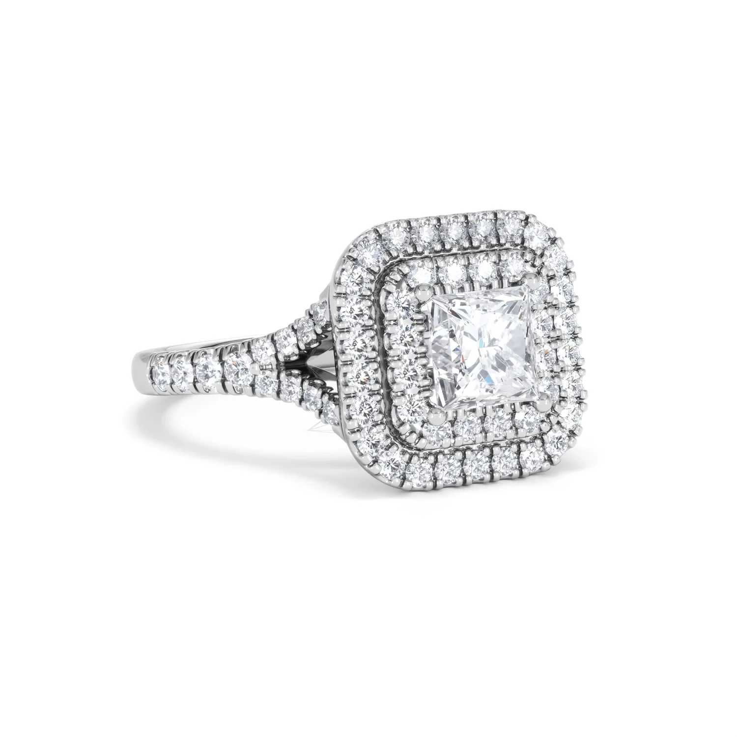 Cleopatra Lab Diamond Halo Engagement Ring in Platinum 1.85ct F/VS1 - Image 13