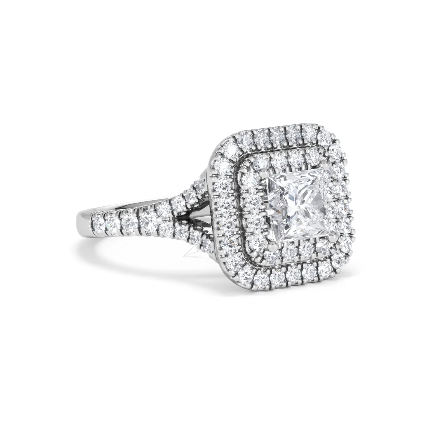 Cleopatra Lab Diamond Halo Engagement Ring in Platinum 1.85ct F/VS1 - Image 14
