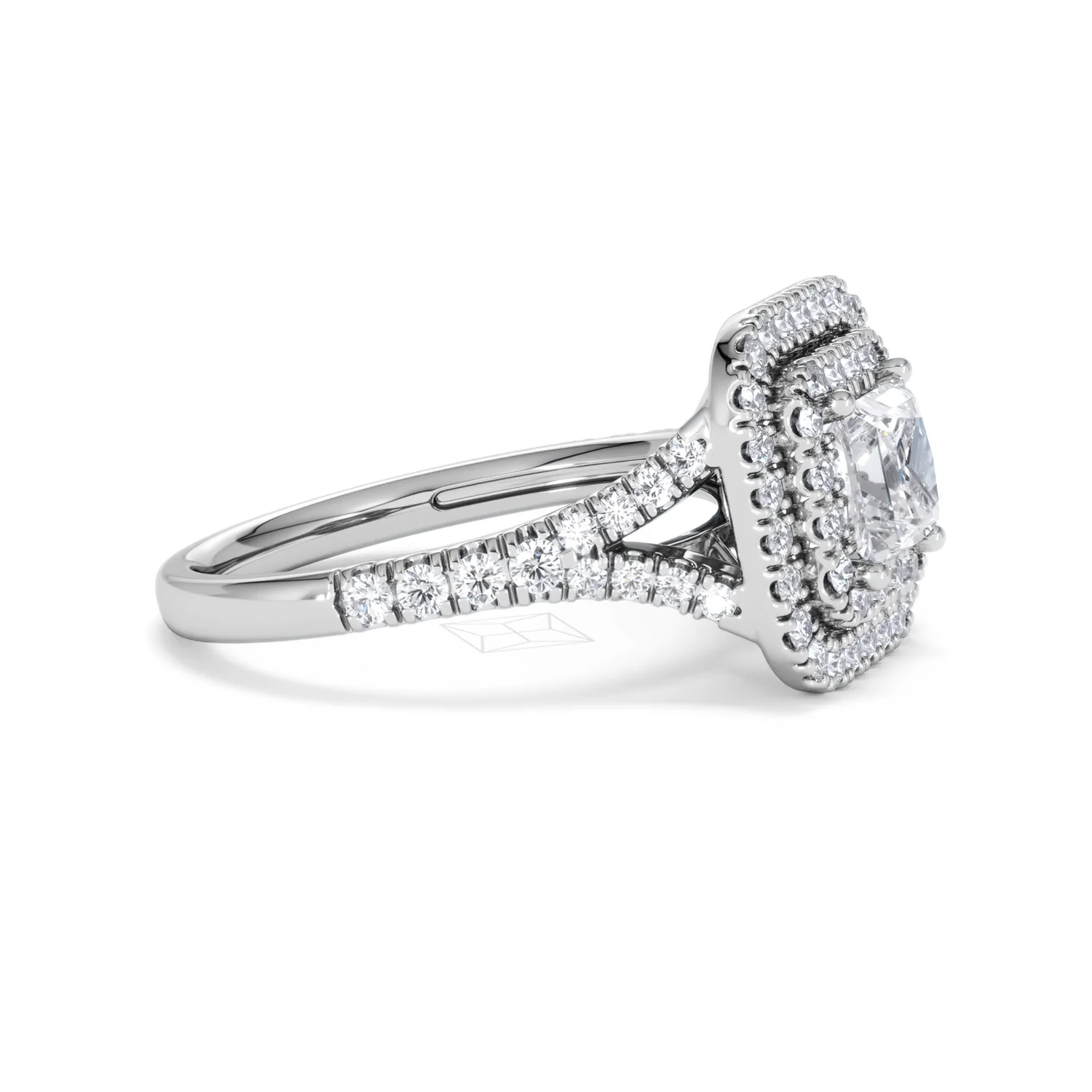 Cleopatra Lab Diamond Halo Engagement Ring in Platinum 1.85ct F/VS1 - Image 22