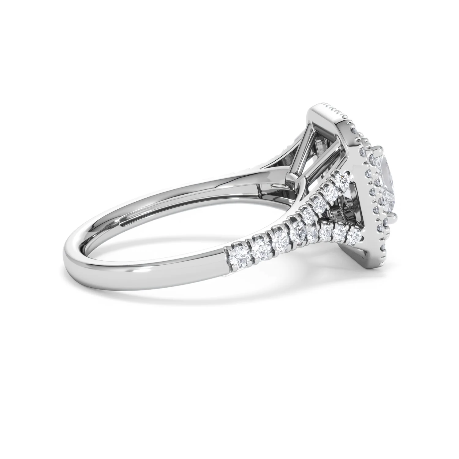 Cleopatra Lab Diamond Halo Engagement Ring in Platinum 1.85ct F/VS1 - Image 30