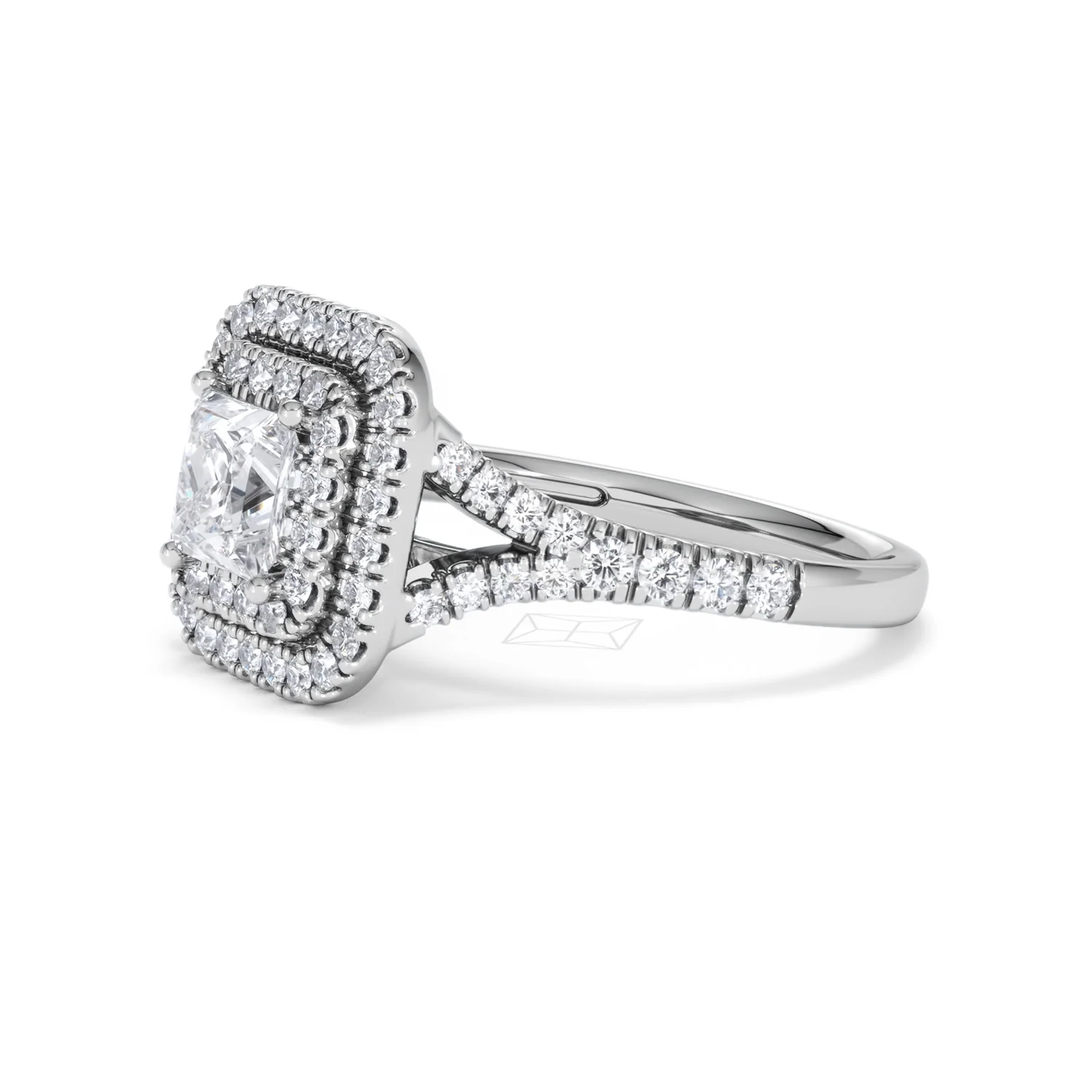 Cleopatra Lab Diamond Halo Engagement Ring in Platinum 1.85ct F/VS1 - Image 74