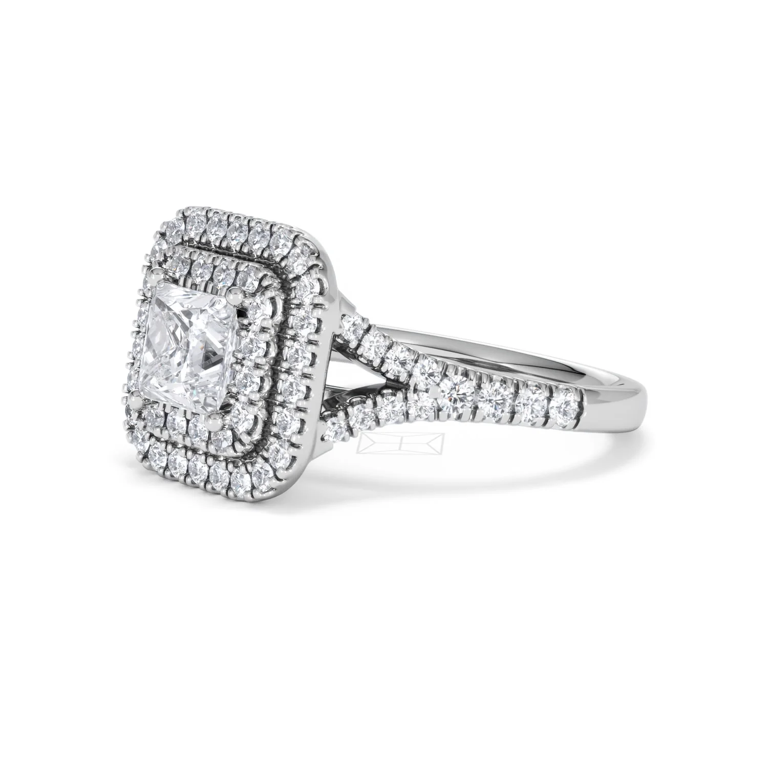 Cleopatra Lab Diamond Halo Engagement Ring in Platinum 1.85ct F/VS1 - Image 76