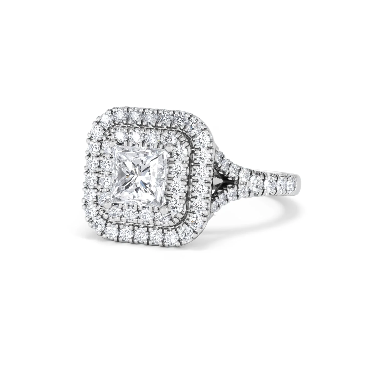 Cleopatra Lab Diamond Halo Engagement Ring in Platinum 1.85ct F/VS1 - Image 82