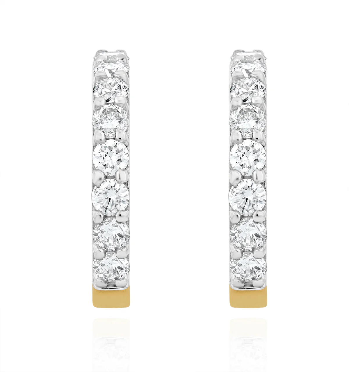 Comfort Huggie Lab Diamond Earrings 0.50ct H/Si in 9K Gold - Image 2