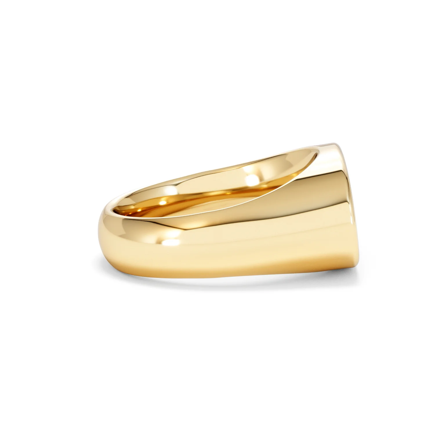 Crest 0.03ct Lab Diamond Men's Oblong Signet Ring in 18K Yellow Gold Vermeil - Image 28