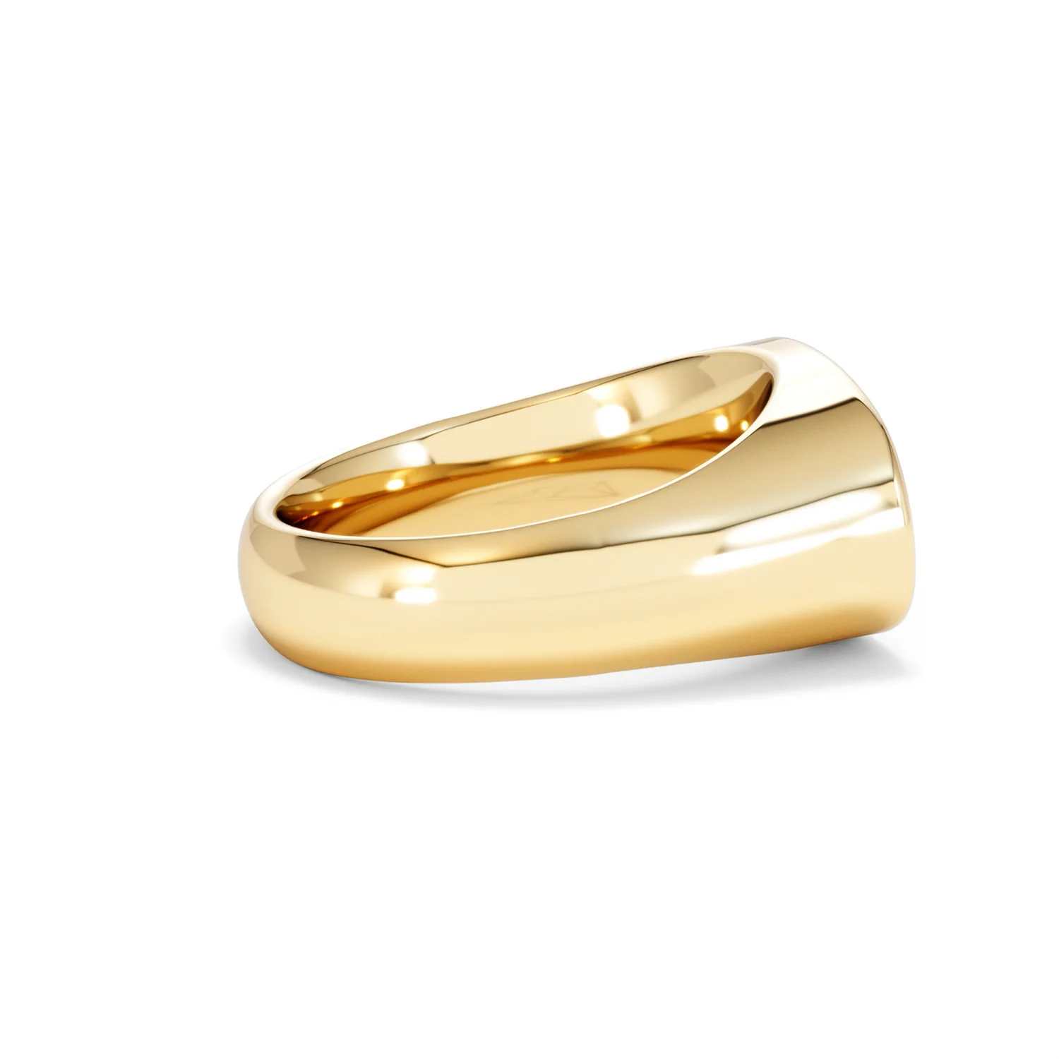 Crest 0.03ct Lab Diamond Men's Oblong Signet Ring in 18K Yellow Gold Vermeil - Image 31