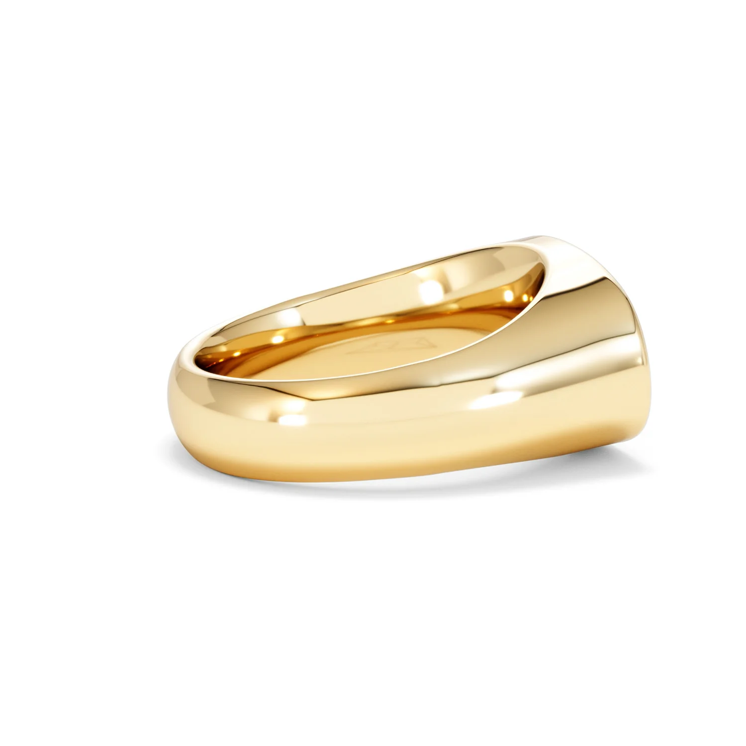Crest 0.03ct Lab Diamond Men's Oblong Signet Ring in 18K Yellow Gold Vermeil - Image 32