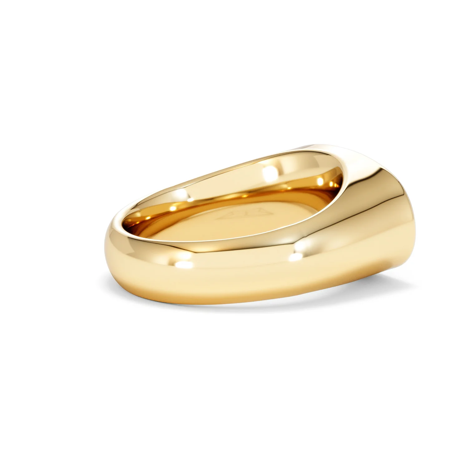 Crest 0.03ct Lab Diamond Men's Oblong Signet Ring in 18K Yellow Gold Vermeil - Image 35