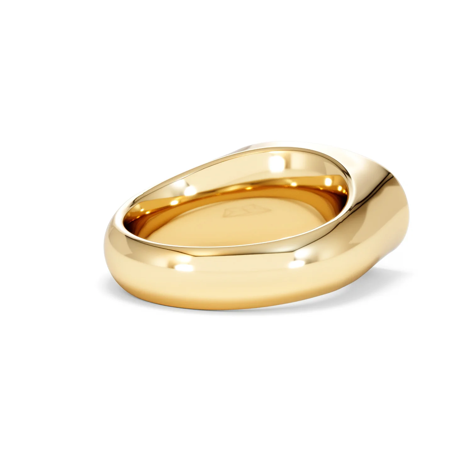 Crest 0.03ct Lab Diamond Men's Oblong Signet Ring in 18K Yellow Gold Vermeil - Image 40