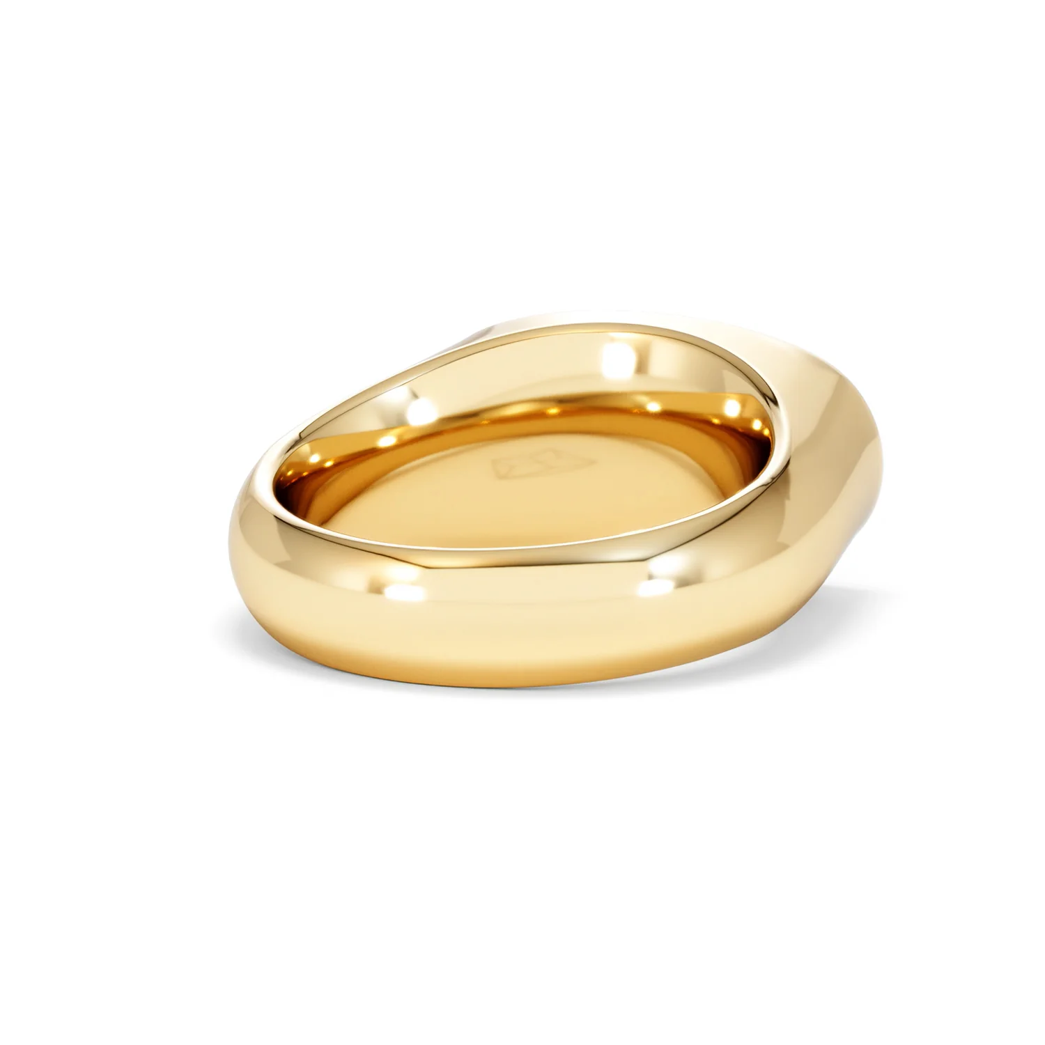 Crest 0.03ct Lab Diamond Men's Oblong Signet Ring in 18K Yellow Gold Vermeil - Image 42