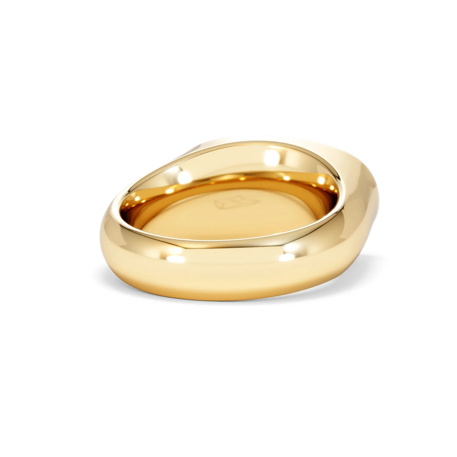 Crest 0.03ct Lab Diamond Men's Oblong Signet Ring in 18K Yellow Gold Vermeil - Image 43