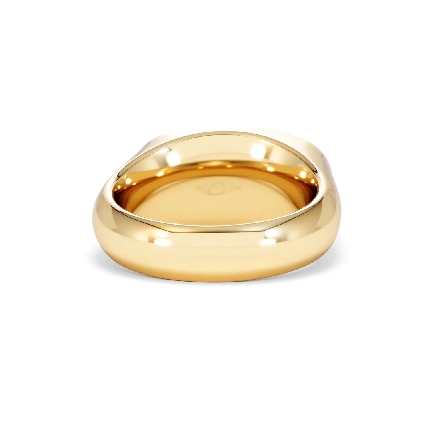 Crest 0.03ct Lab Diamond Men's Oblong Signet Ring in 18K Yellow Gold Vermeil - Image 46