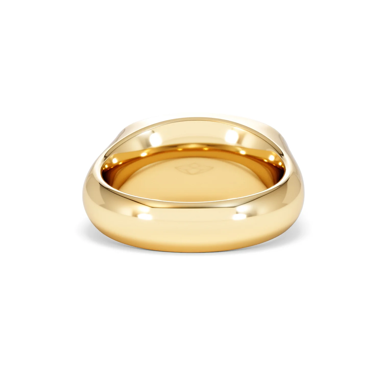 Crest 0.03ct Lab Diamond Men's Oblong Signet Ring in 18K Yellow Gold Vermeil - Image 47