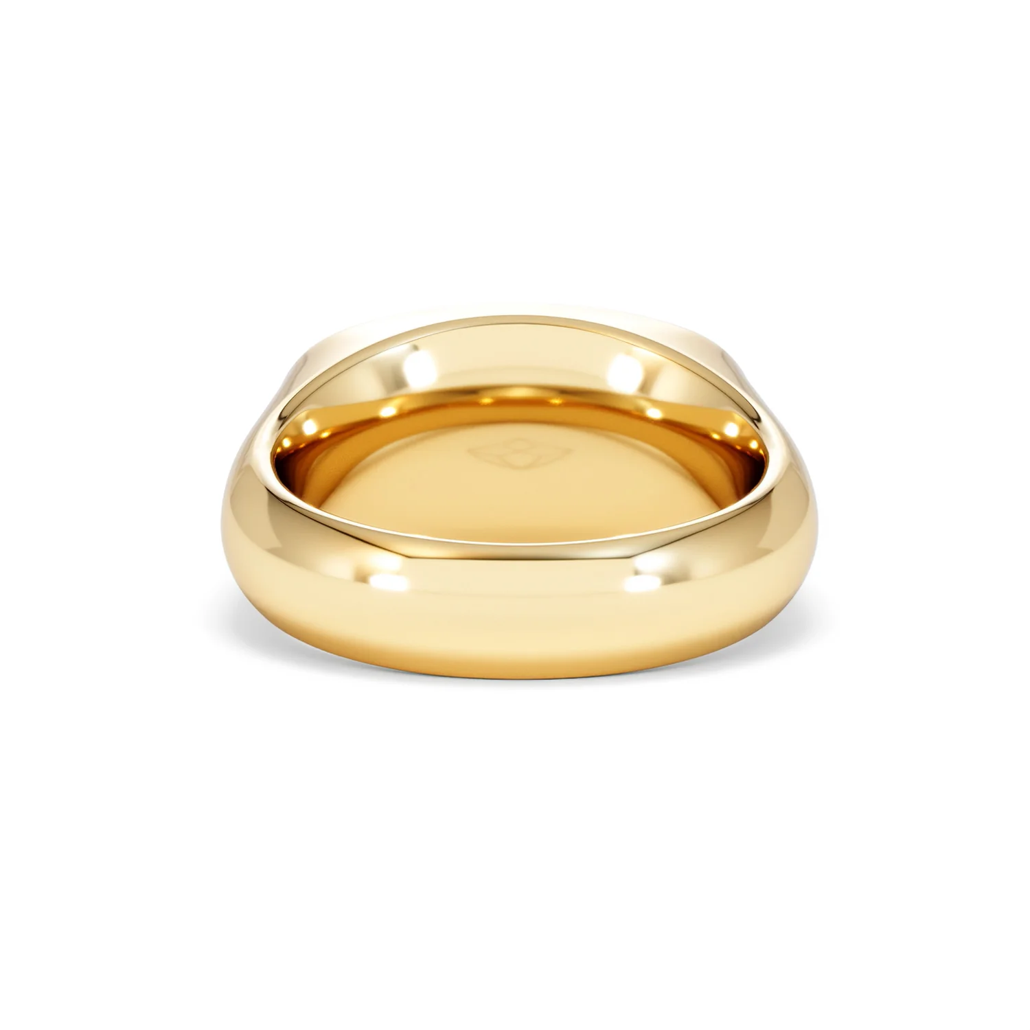 Crest 0.03ct Lab Diamond Men's Oblong Signet Ring in 18K Yellow Gold Vermeil - Image 48
