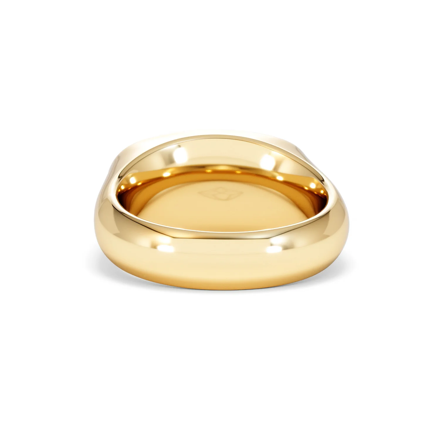 Crest 0.03ct Lab Diamond Men's Oblong Signet Ring in 18K Yellow Gold Vermeil - Image 49