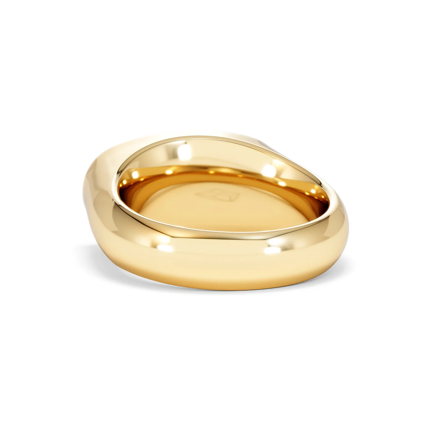 Crest 0.03ct Lab Diamond Men's Oblong Signet Ring in 18K Yellow Gold Vermeil - Image 52