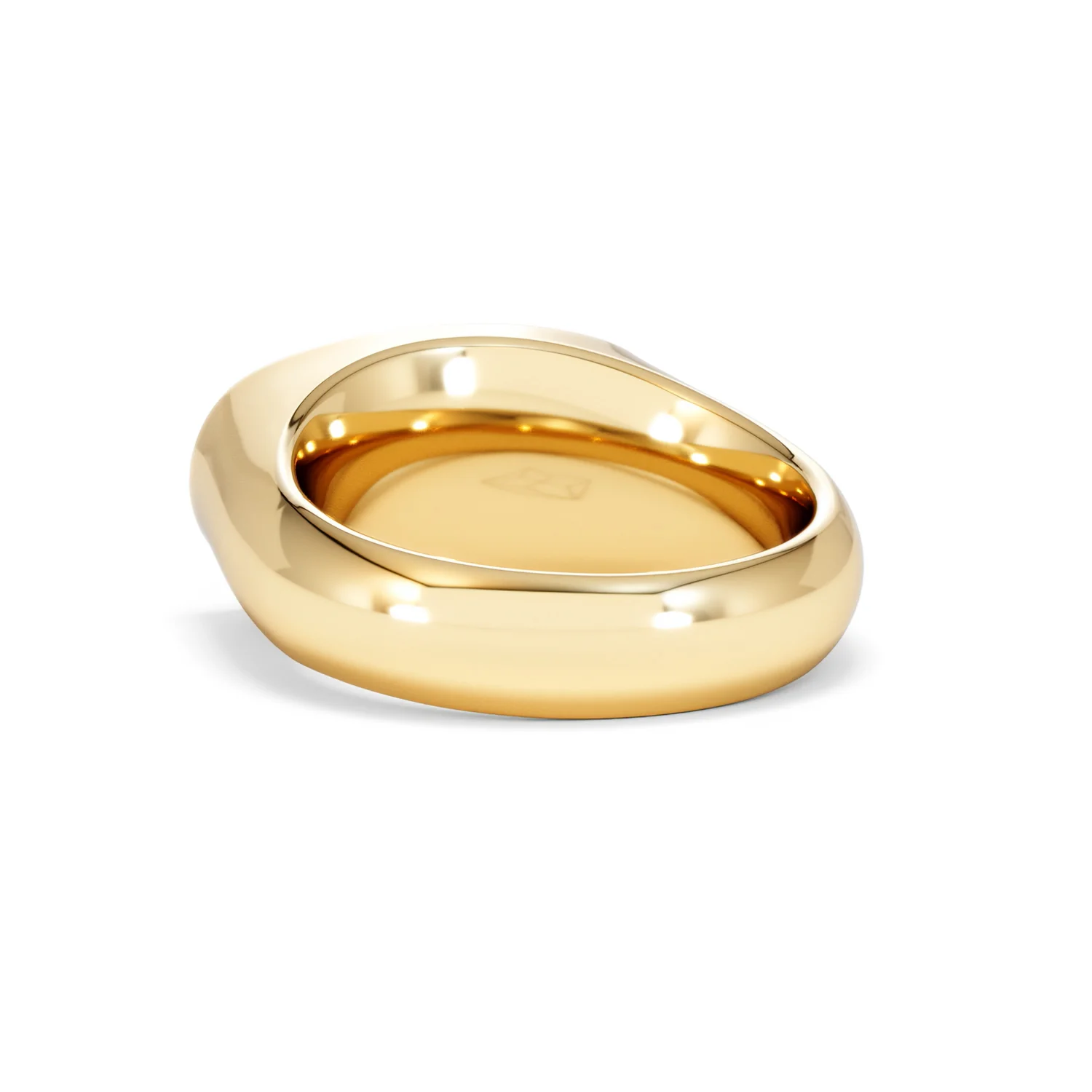 Crest 0.03ct Lab Diamond Men's Oblong Signet Ring in 18K Yellow Gold Vermeil - Image 53