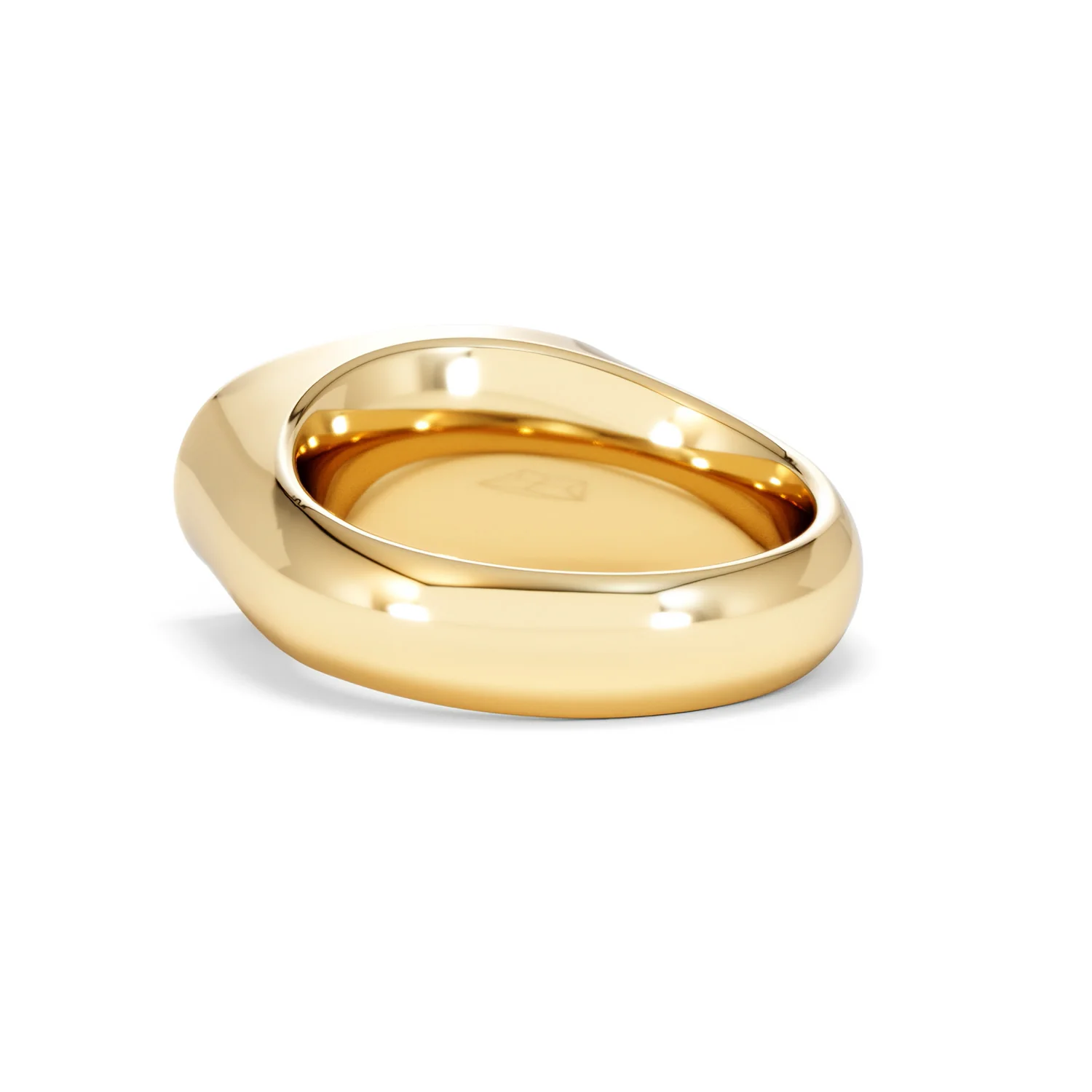 Crest 0.03ct Lab Diamond Men's Oblong Signet Ring in 18K Yellow Gold Vermeil - Image 54
