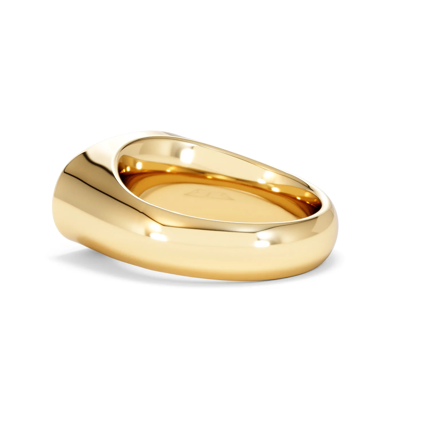 Crest 0.03ct Lab Diamond Men's Oblong Signet Ring in 18K Yellow Gold Vermeil - Image 59