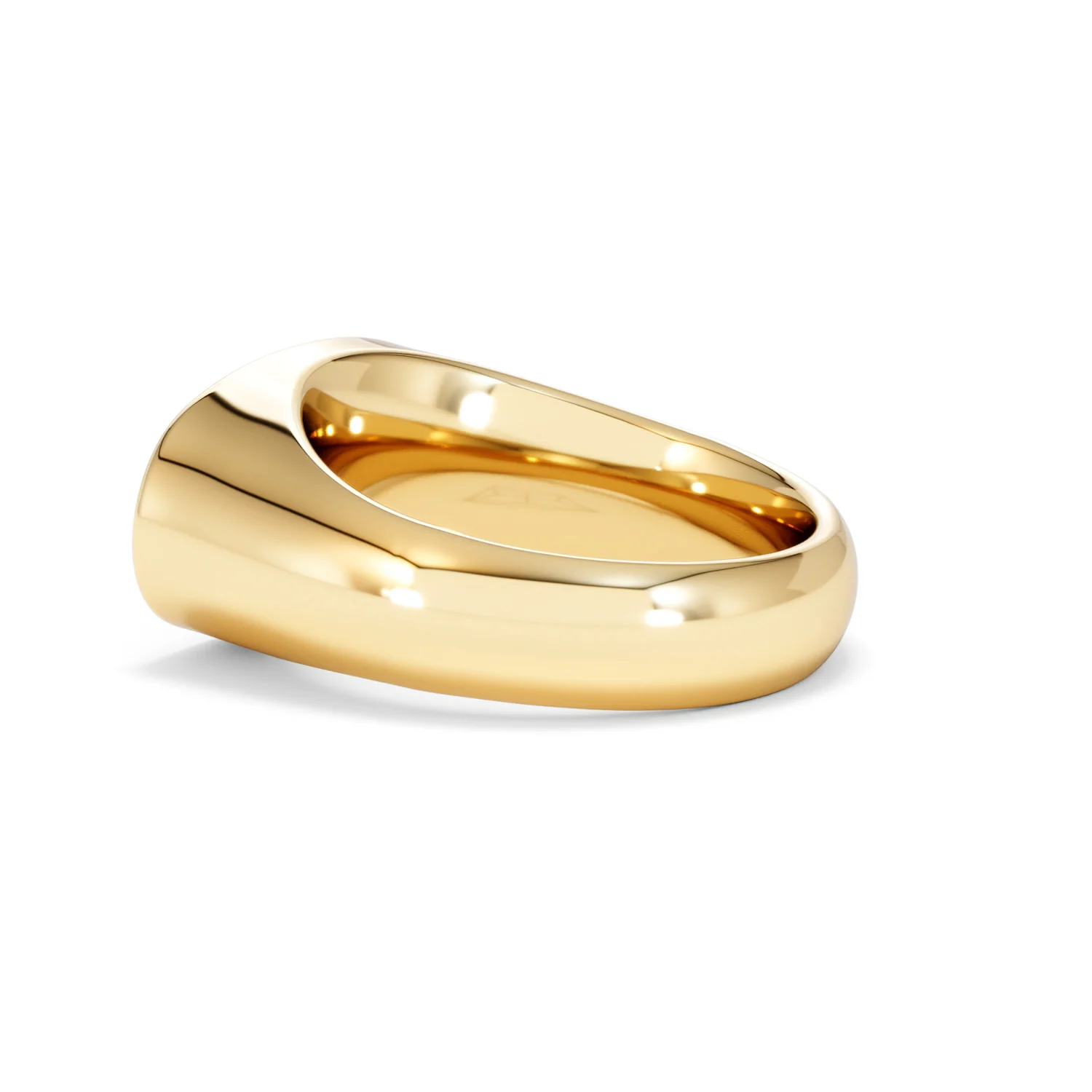 Crest 0.03ct Lab Diamond Men's Oblong Signet Ring in 18K Yellow Gold Vermeil - Image 61