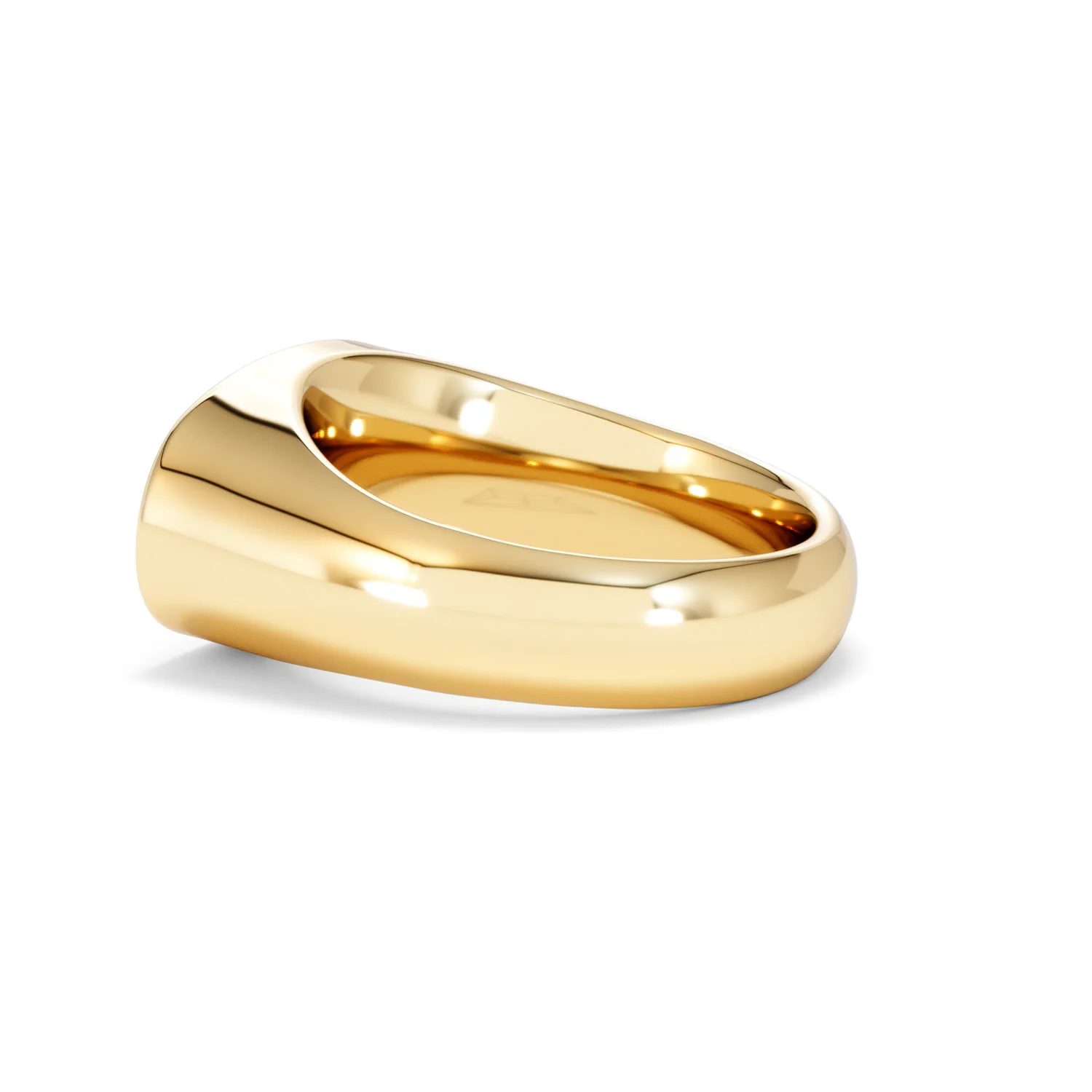 Crest 0.03ct Lab Diamond Men's Oblong Signet Ring in 18K Yellow Gold Vermeil - Image 62