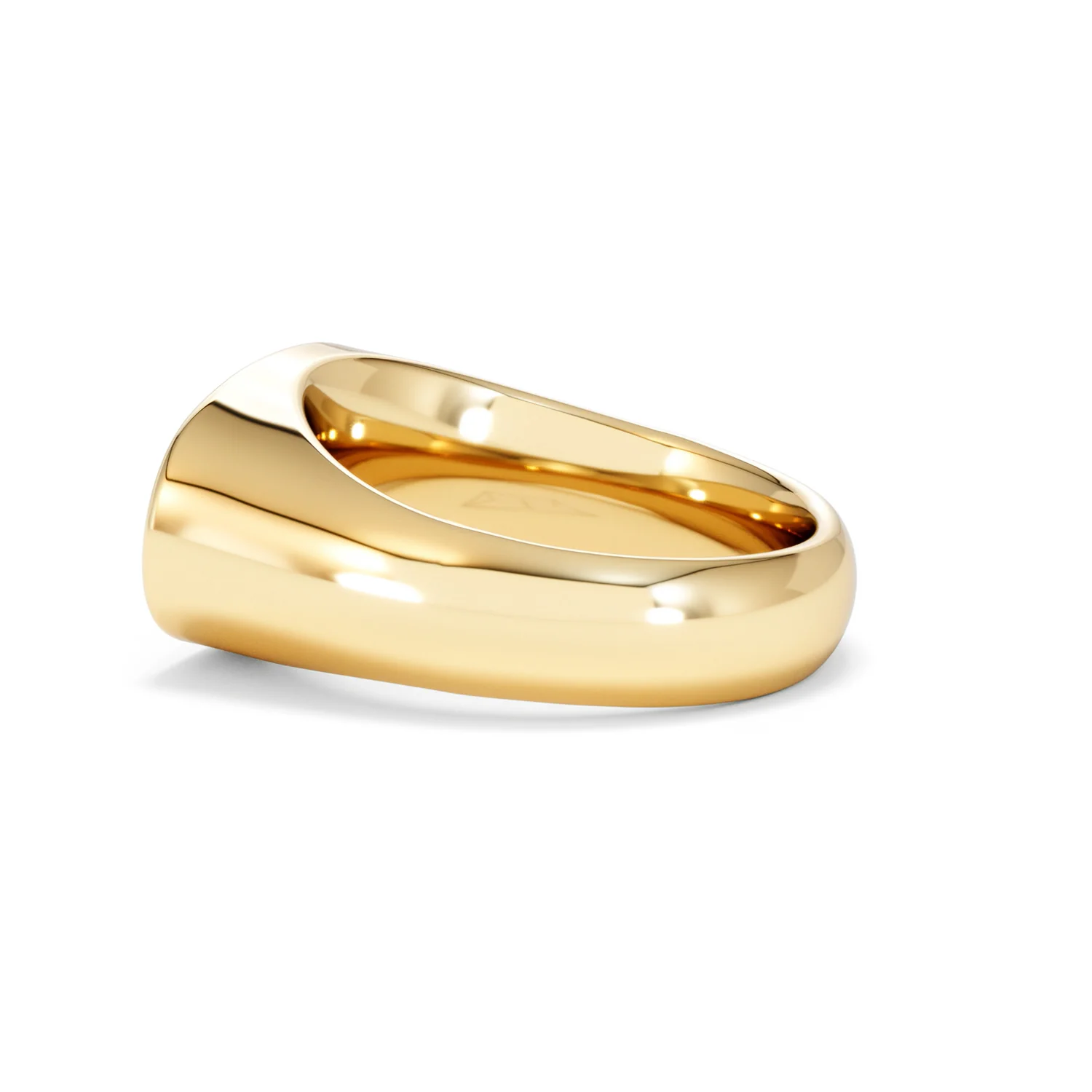 Crest 0.03ct Lab Diamond Men's Oblong Signet Ring in 18K Yellow Gold Vermeil - Image 63