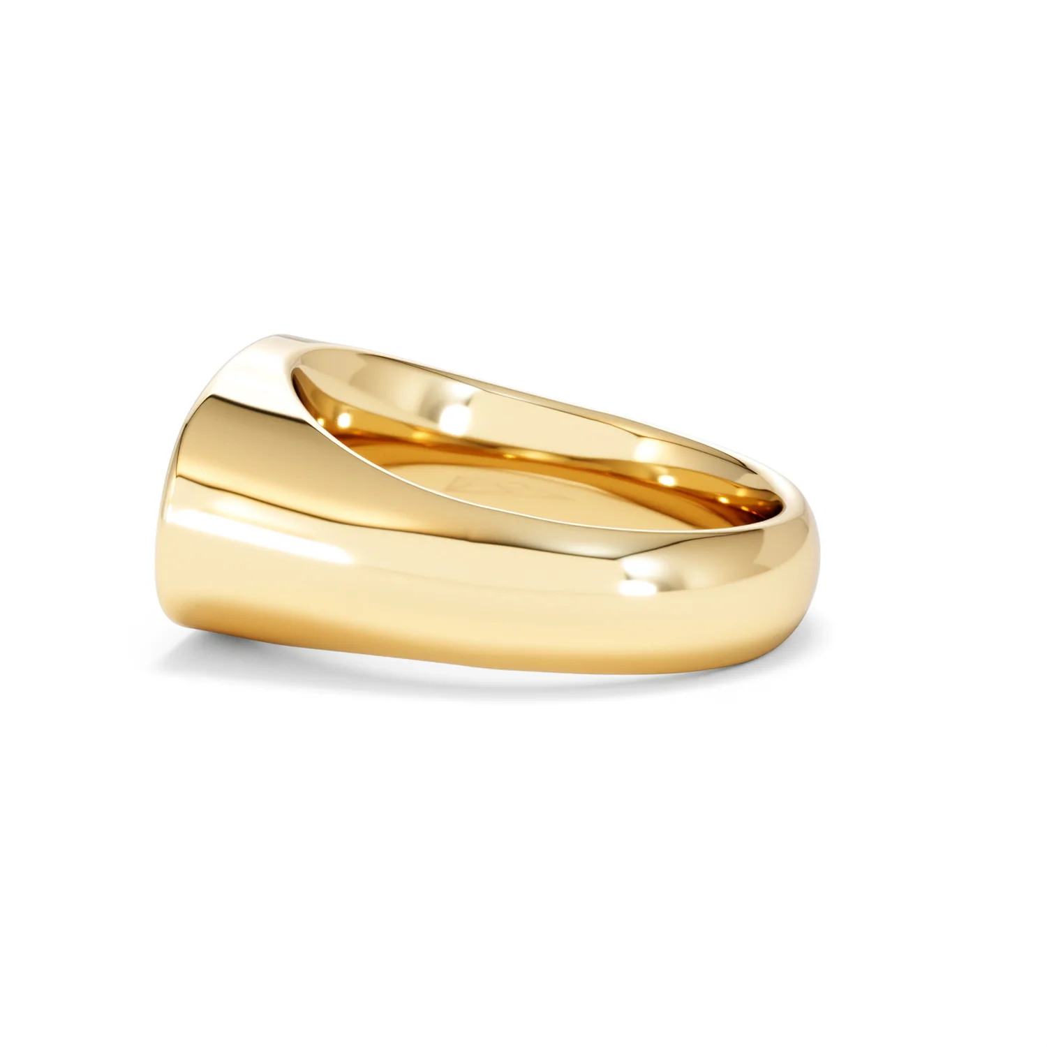 Crest 0.03ct Lab Diamond Men's Oblong Signet Ring in 18K Yellow Gold Vermeil - Image 65