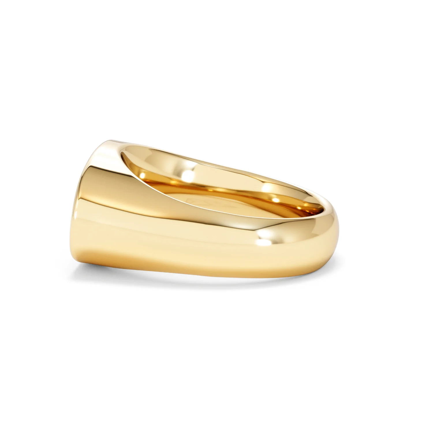 Crest 0.03ct Lab Diamond Men's Oblong Signet Ring in 18K Yellow Gold Vermeil - Image 66