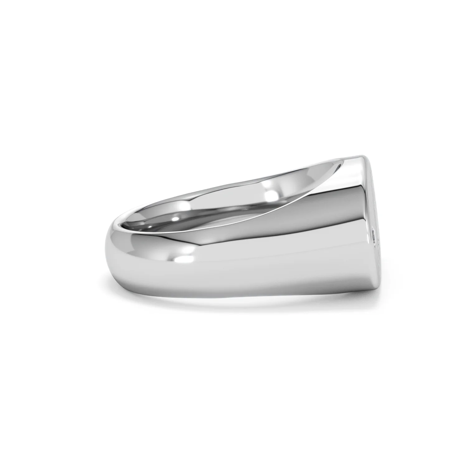 Crest 0.03ct Lab Diamond Men's Oblong Signet Ring in Sterling Silver - Image 27