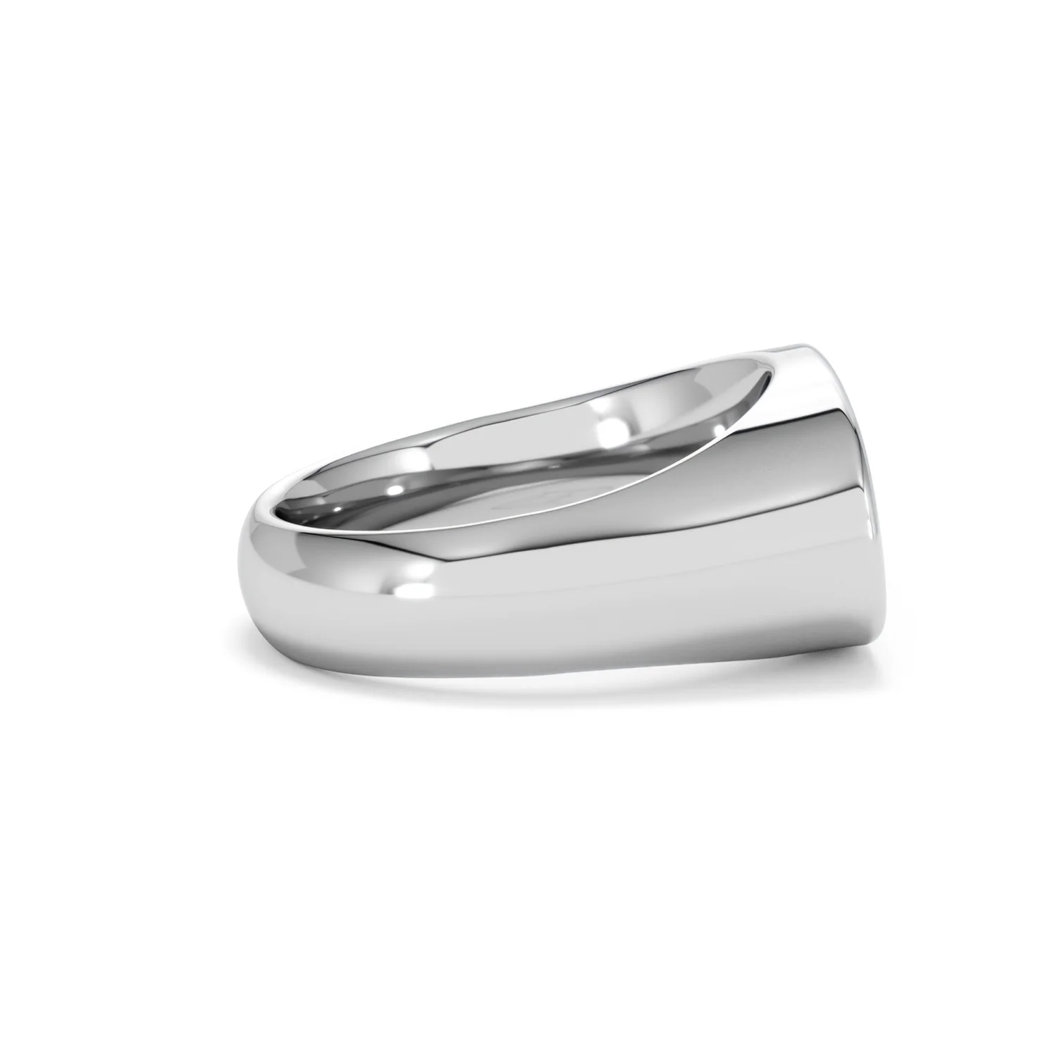 Crest 0.03ct Lab Diamond Men's Oblong Signet Ring in Sterling Silver - Image 29