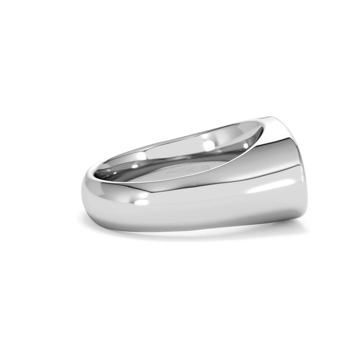 Crest 0.03ct Lab Diamond Men's Oblong Signet Ring in Sterling Silver - Image 30