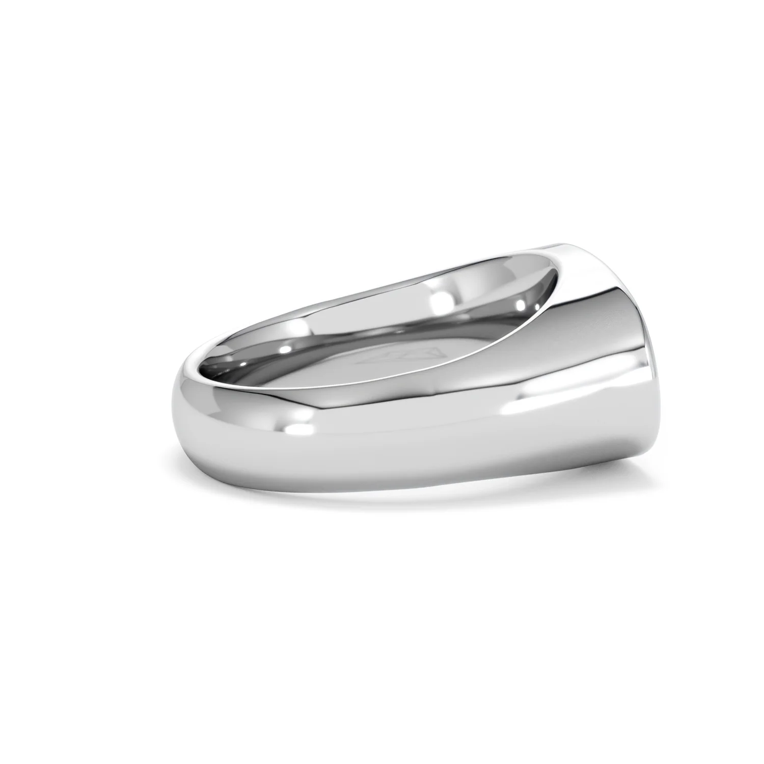 Crest 0.03ct Lab Diamond Men's Oblong Signet Ring in Sterling Silver - Image 31