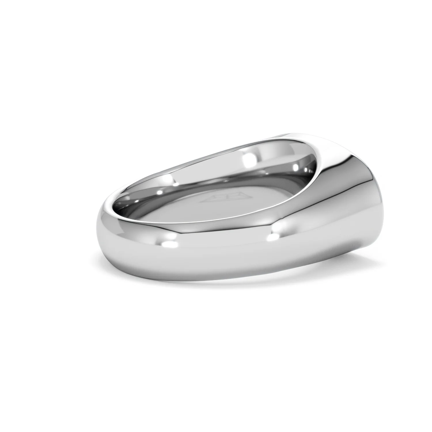 Crest 0.03ct Lab Diamond Men's Oblong Signet Ring in Sterling Silver - Image 35