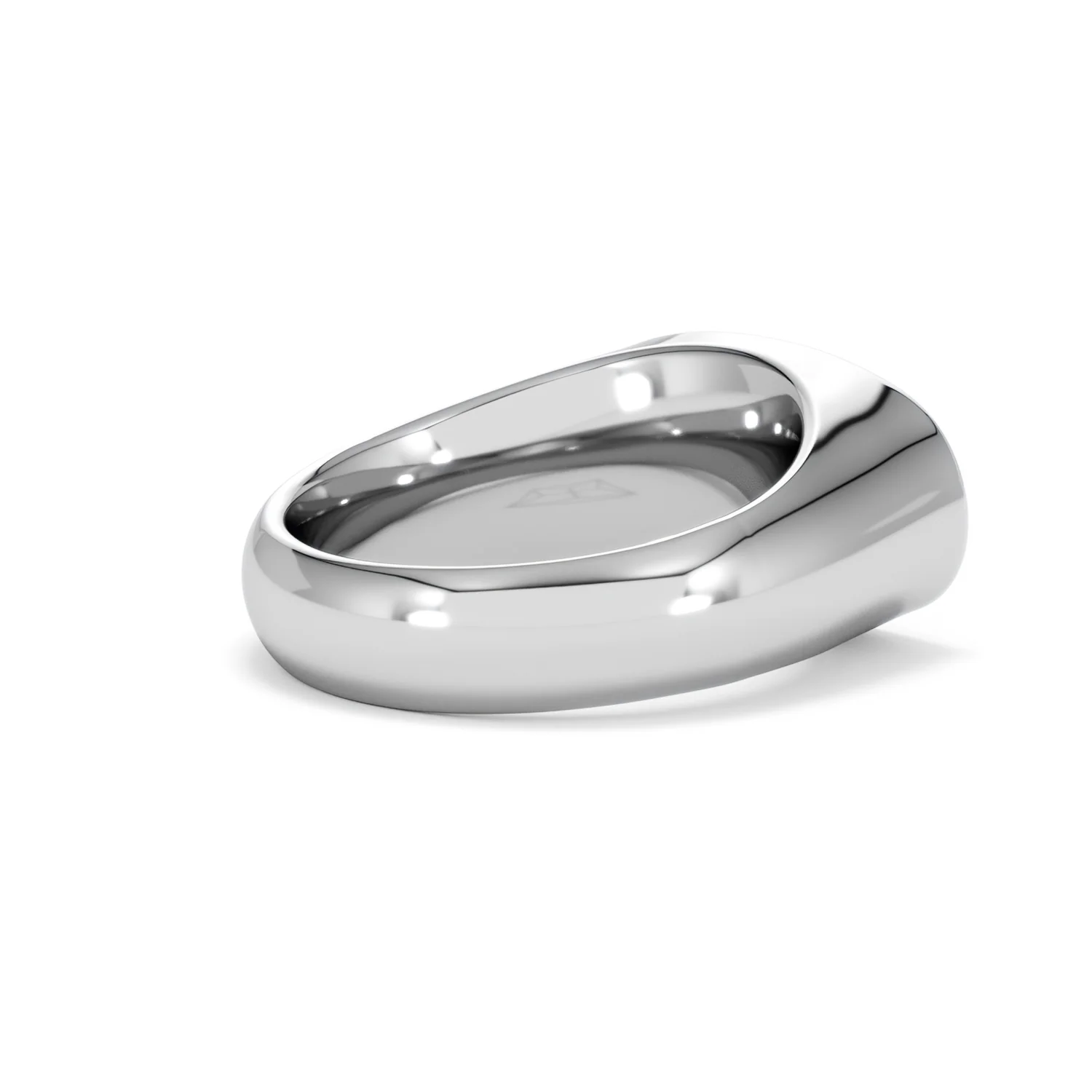 Crest 0.03ct Lab Diamond Men's Oblong Signet Ring in Sterling Silver - Image 37