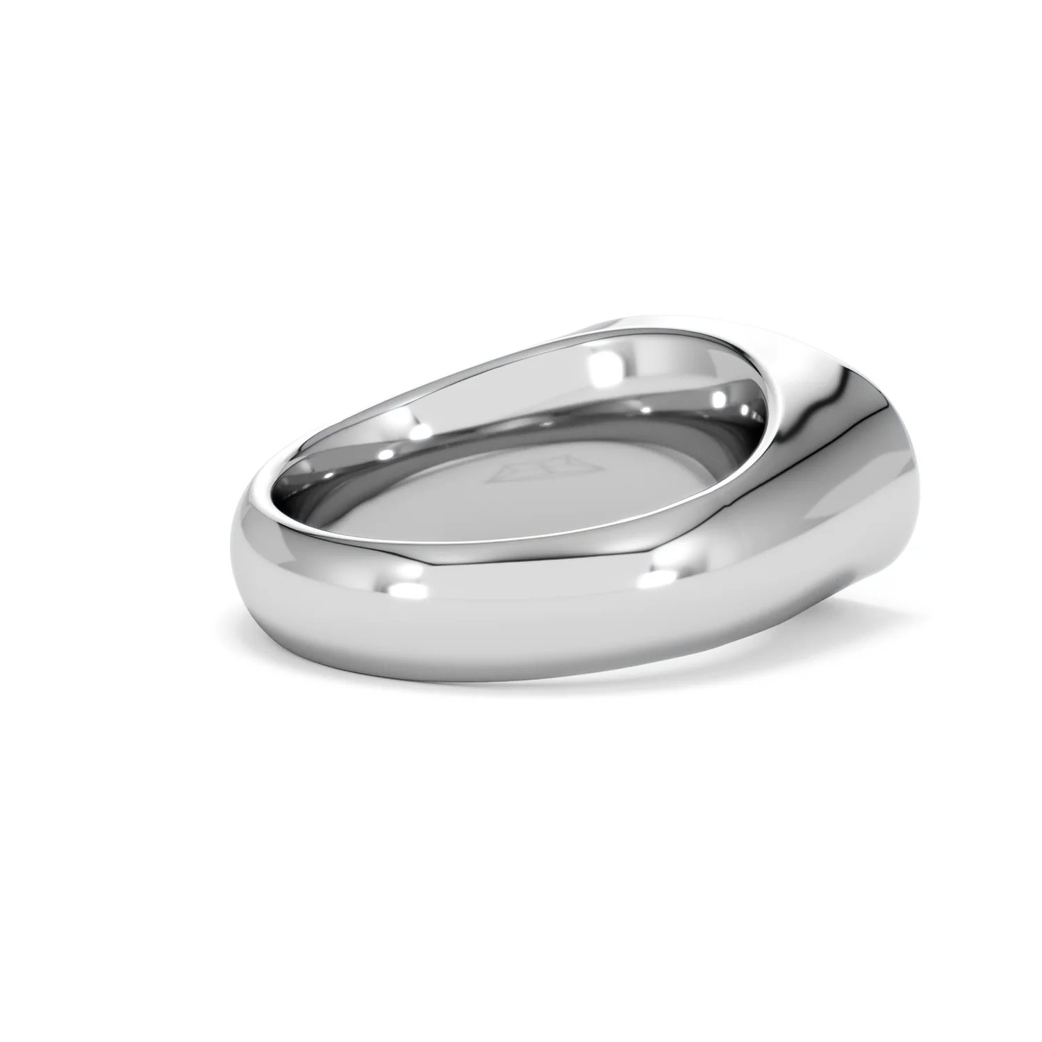 Crest 0.03ct Lab Diamond Men's Oblong Signet Ring in Sterling Silver - Image 38