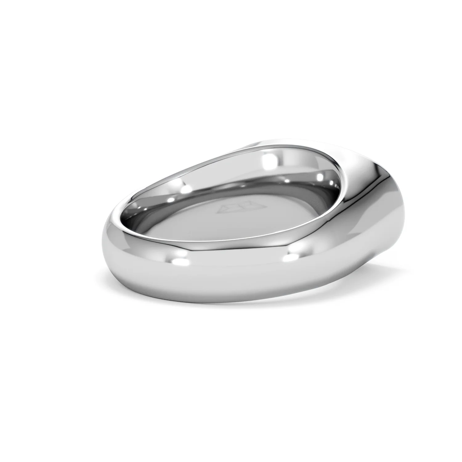 Crest 0.03ct Lab Diamond Men's Oblong Signet Ring in Sterling Silver - Image 39