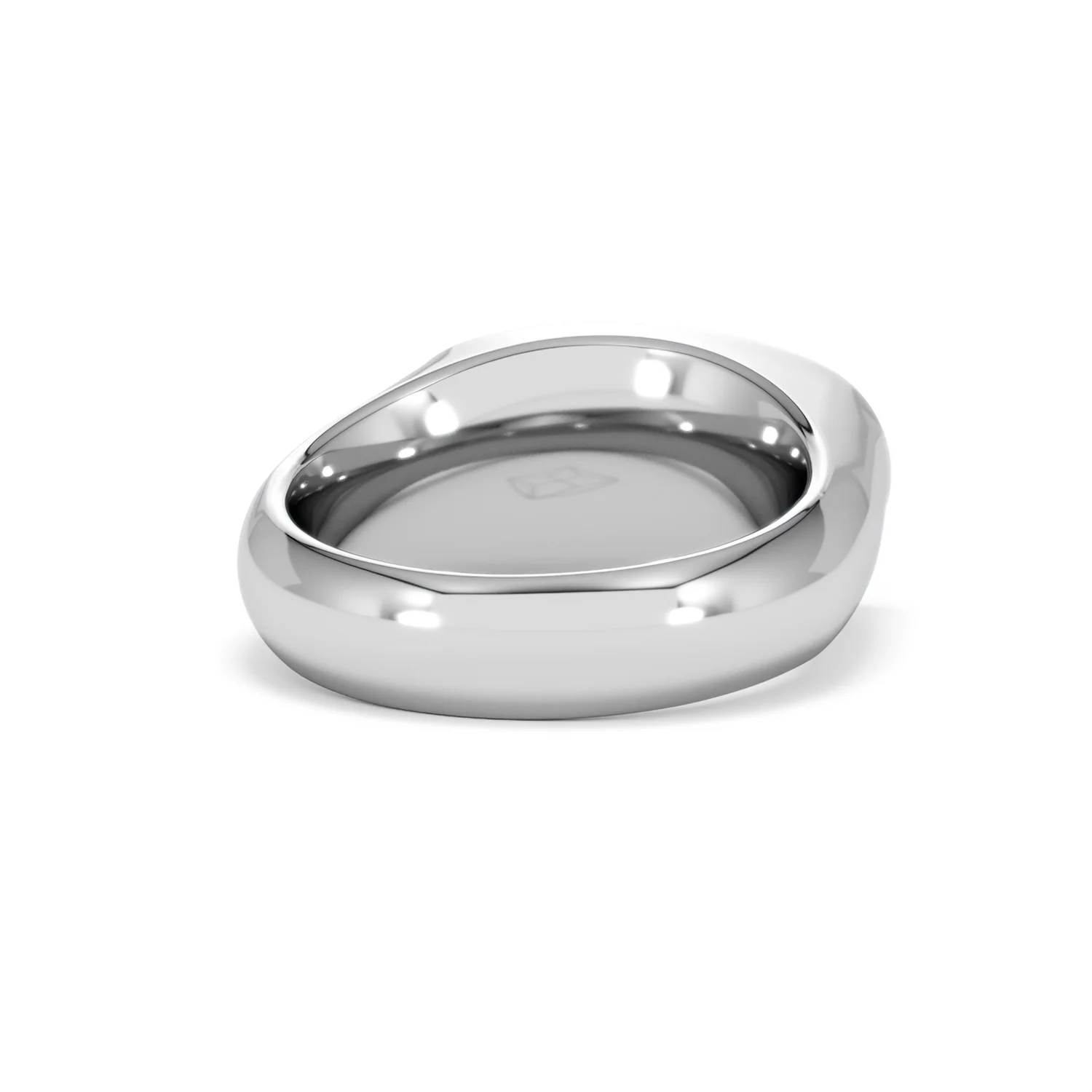 Crest 0.03ct Lab Diamond Men's Oblong Signet Ring in Sterling Silver - Image 44