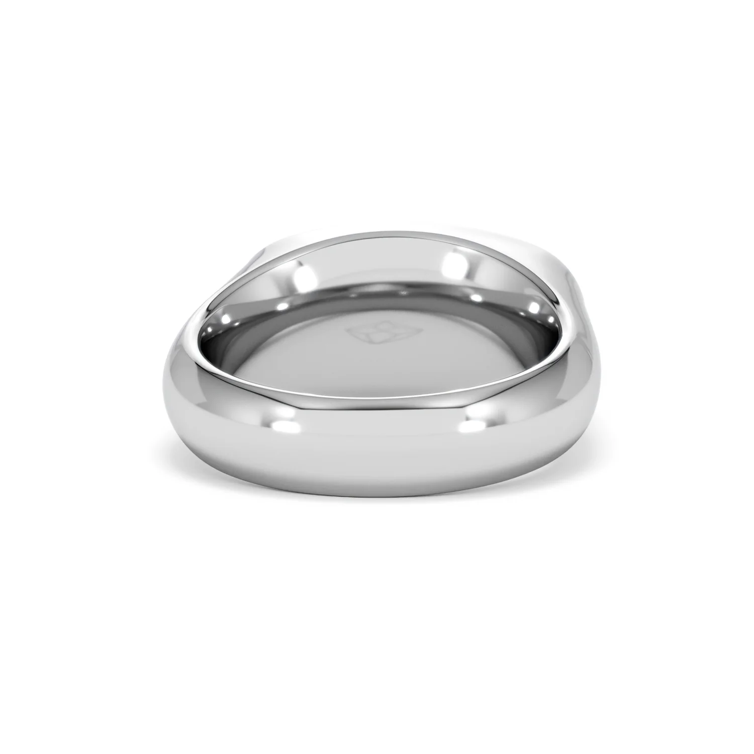 Crest 0.03ct Lab Diamond Men's Oblong Signet Ring in Sterling Silver - Image 46