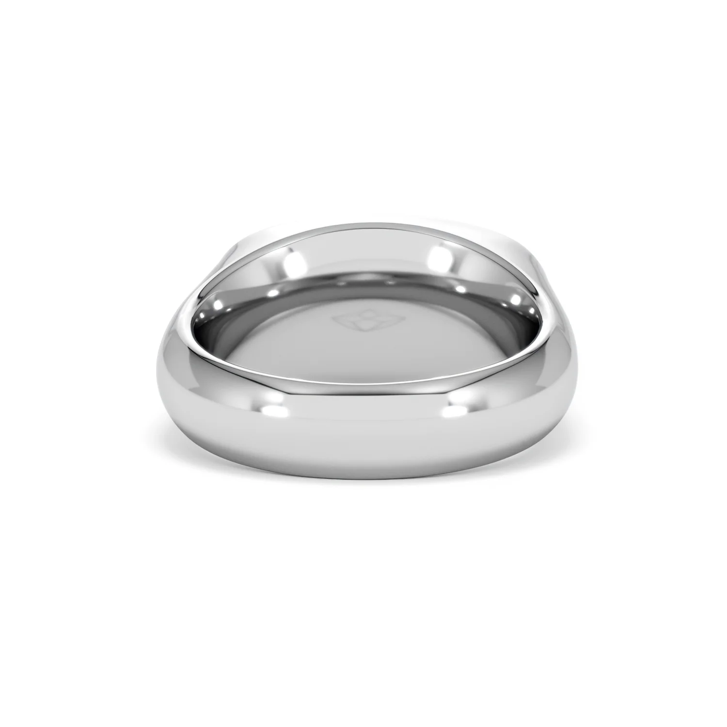 Crest 0.03ct Lab Diamond Men's Oblong Signet Ring in Sterling Silver - Image 47