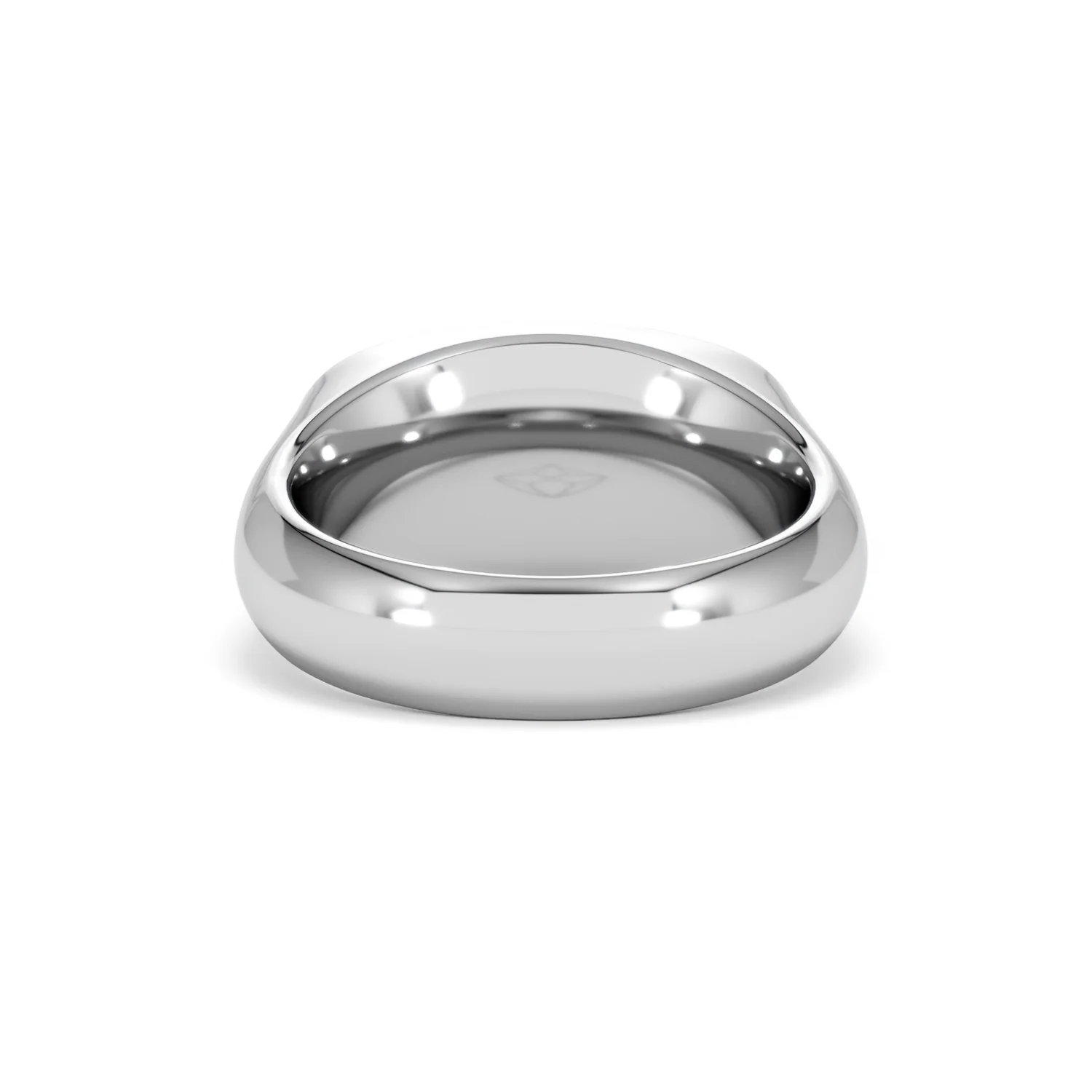 Crest 0.03ct Lab Diamond Men's Oblong Signet Ring in Sterling Silver - Image 48
